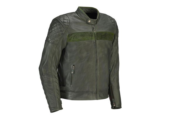 London Olive Leather Jacket (Male)