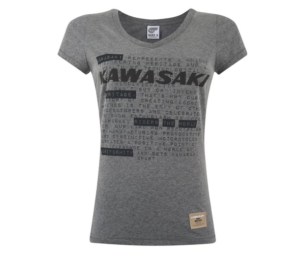Kawasaki Heritage T-shirt Gray (Female)