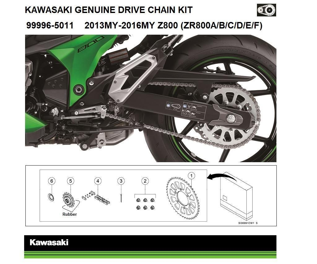 Genuine Chain and Sprocket Kit Z800 (ZR800A/B/C/D)