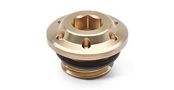 Oil filler cap gold