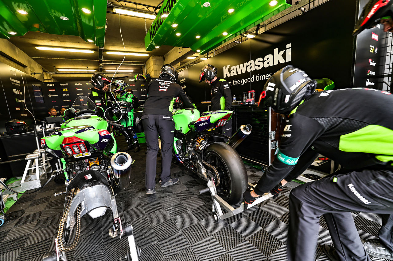 2026-FIM-Ewc-LeMans-KAWASAKI WEBIKE TRICKSTAR FRA Roman RAMOS ALVARO ESP Christian GAMARINO ITA Grégory LEBLANC FRA Enzo DE LA VEGA FRA ZX-10RR EWC