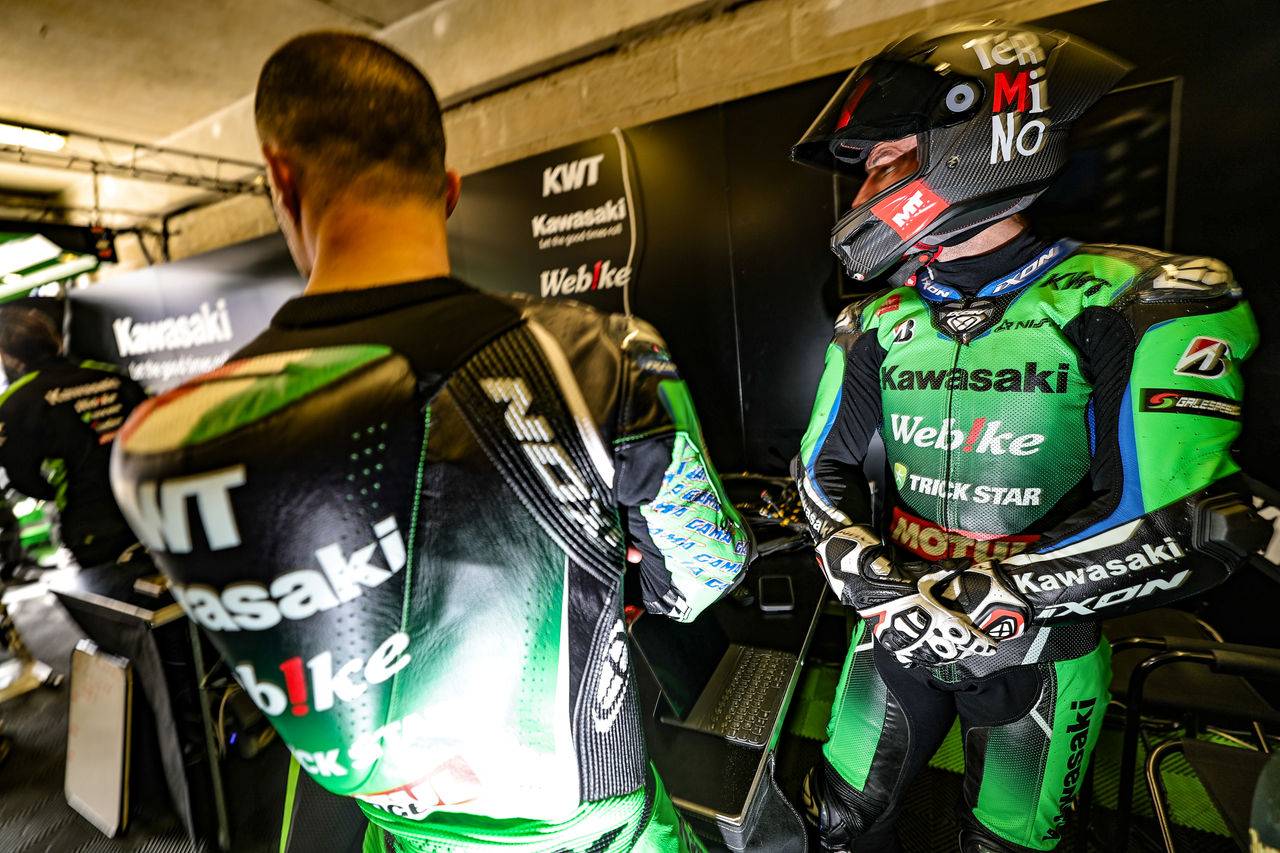 2026-FIM-Ewc-LeMans-KAWASAKI WEBIKE TRICKSTAR FRA Roman RAMOS ALVARO ESP Christian GAMARINO ITA Grégory LEBLANC FRA Enzo DE LA VEGA FRA ZX-10RR EWC